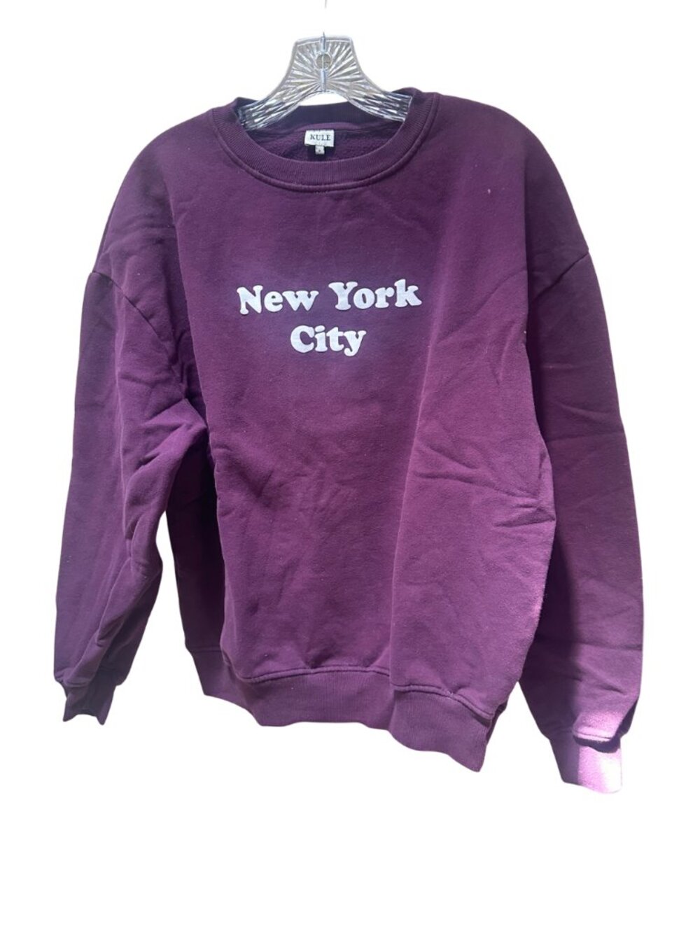 Kule New York City Burgundy Sweatshirt - Misses Small